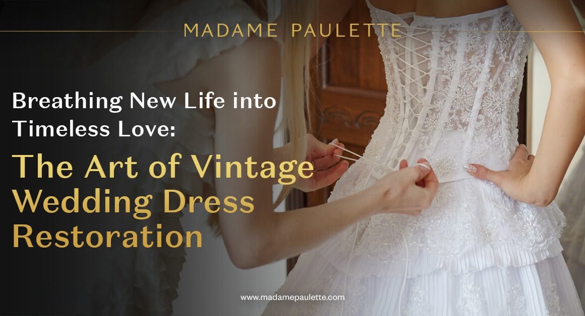 Vintage wedding dress restoration