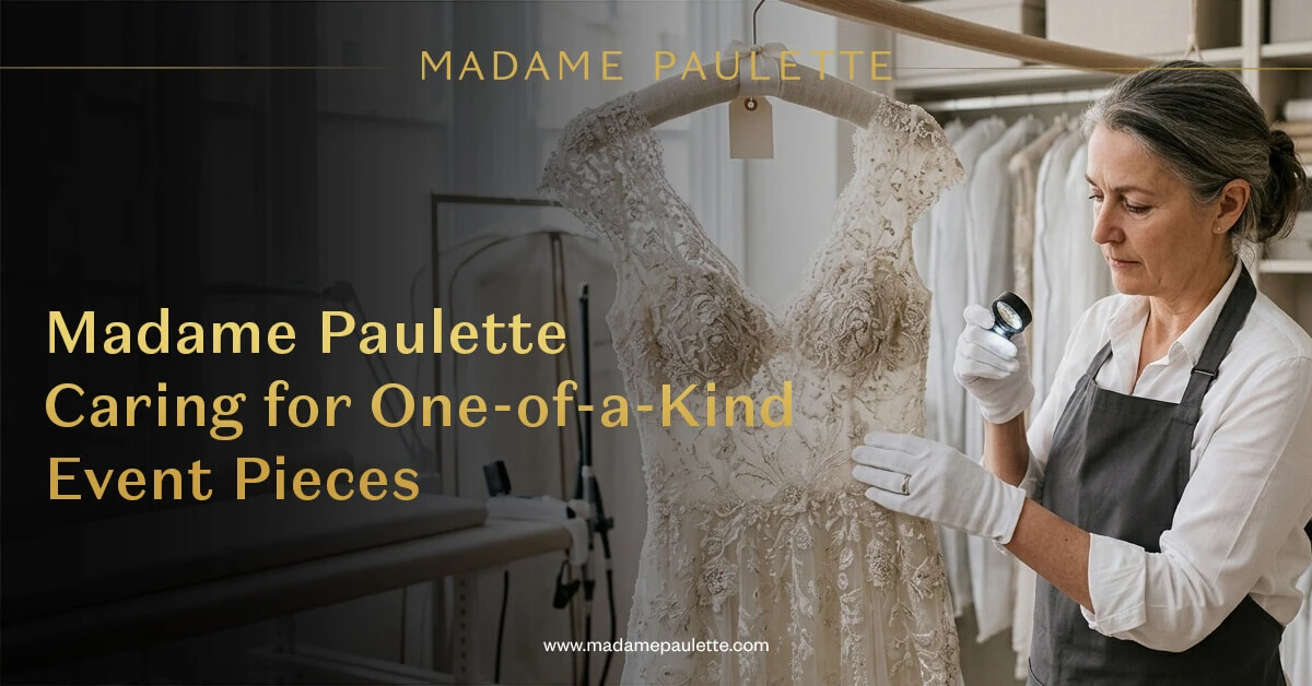 Madame Paulette Caring for One-of-a-Kind Event Pieces